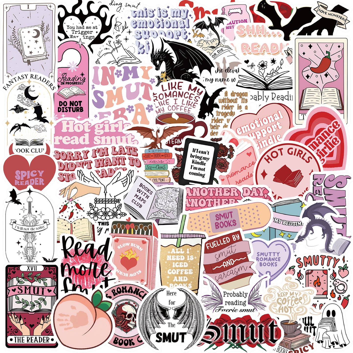 Bookish Reading Doodle Sticker