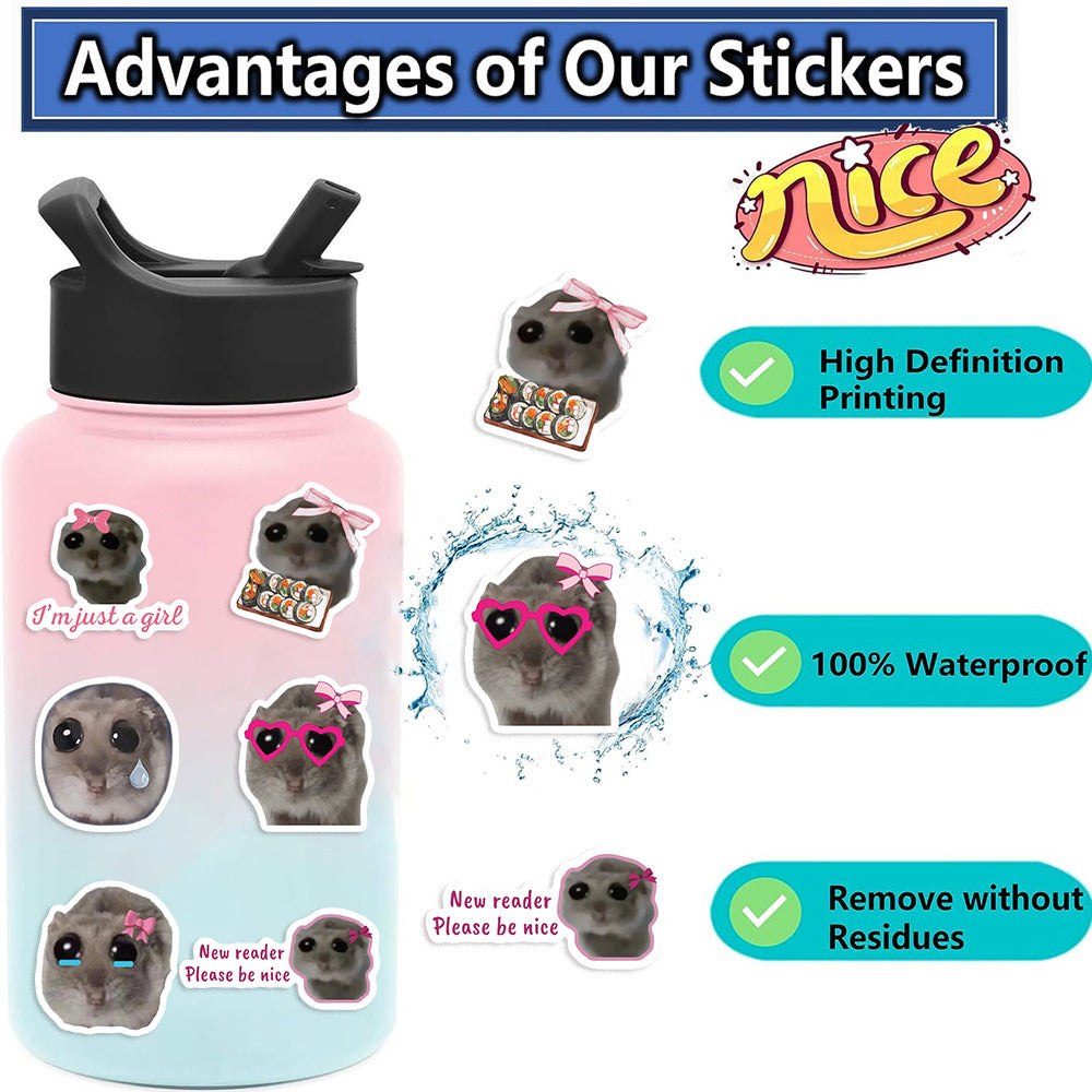 Sad Hamster Pattern Sticker