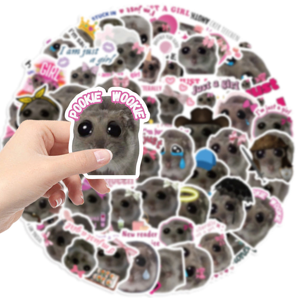 Sad Hamster Pattern Sticker