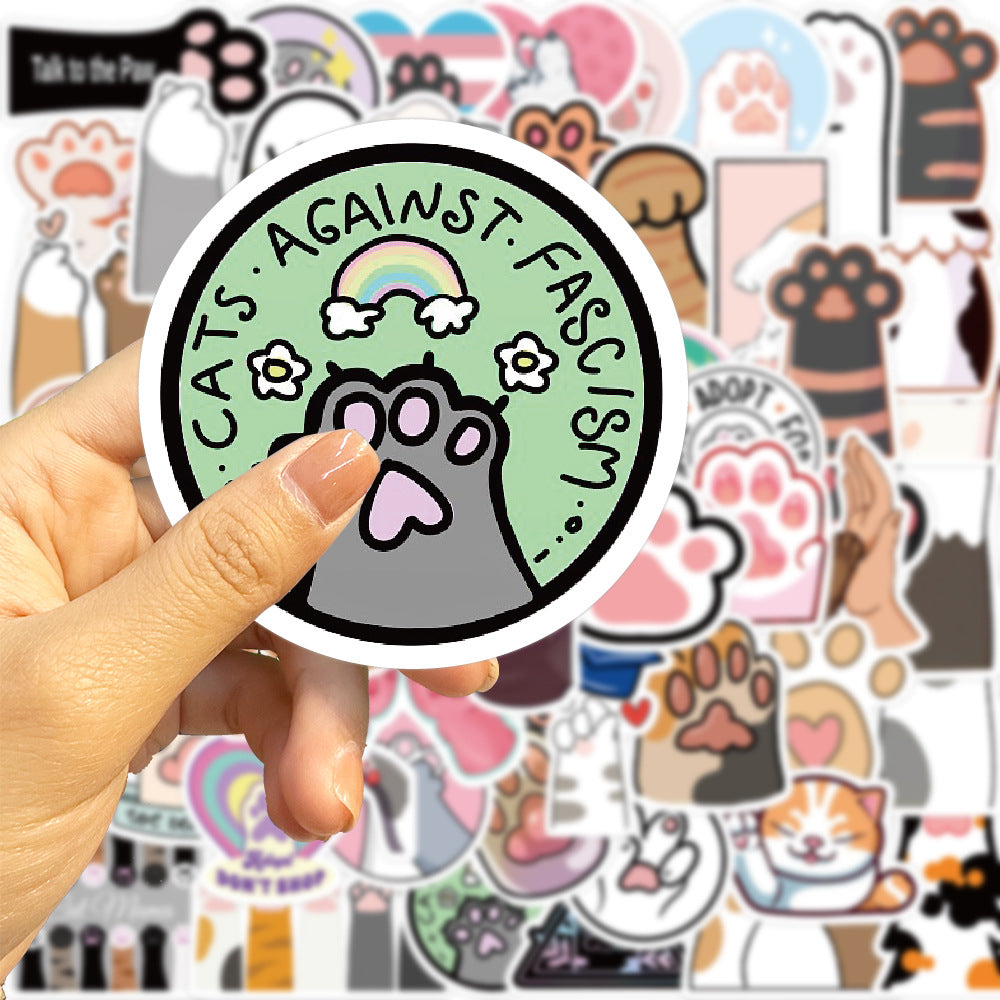 Cartoon Cat Paw Sticker