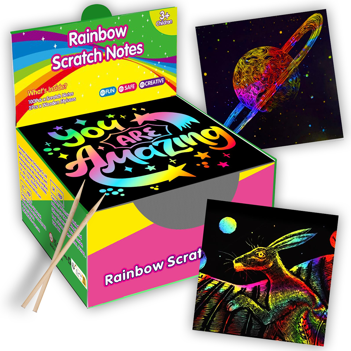 Scratch Paper-Colorful Colors (100PCS)