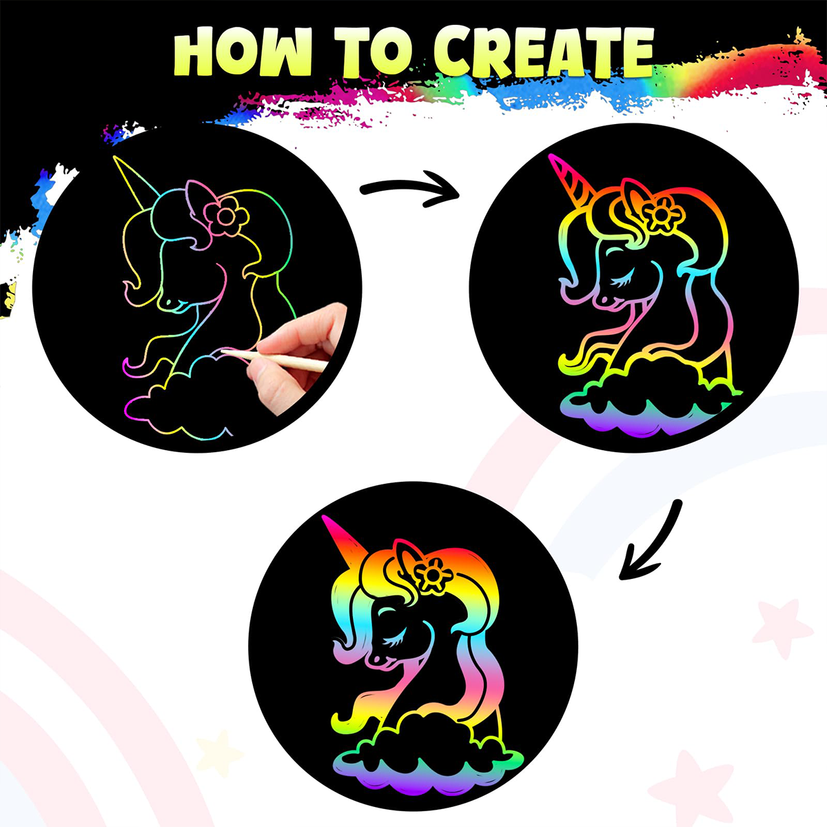 Scratch Paper-Colorful Colors (100PCS)