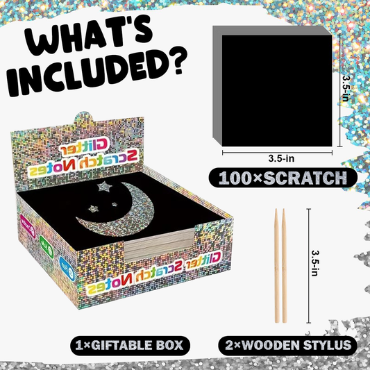 Scratch Paper-Silver Laser (100PCS)