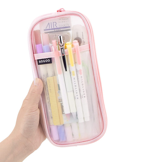 Transparent visual pencil case (pink)