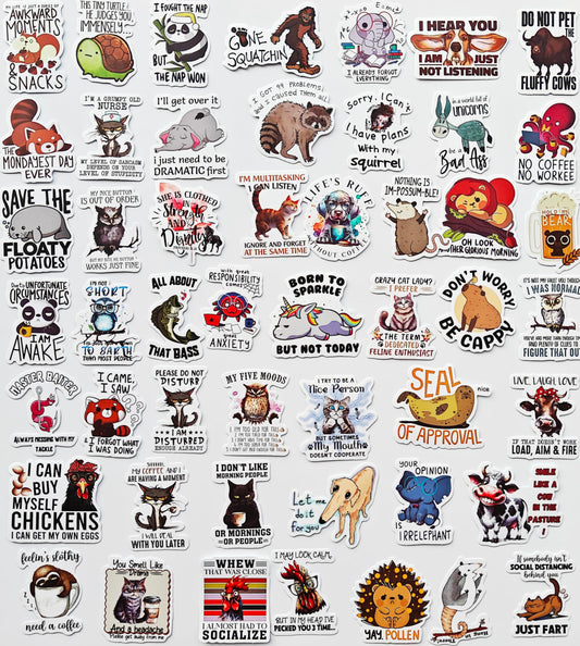 Animal Slogans Sticker