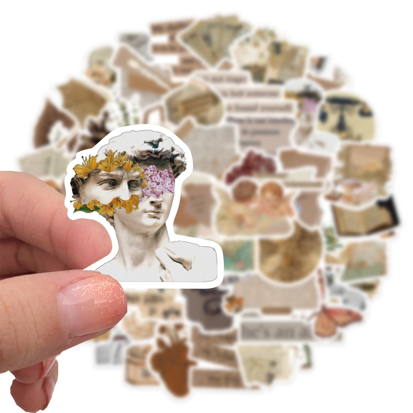 Vintage Art Collage Doodle Sticker