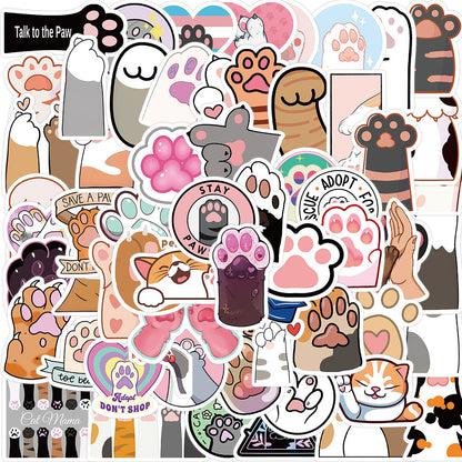 Cartoon Cat Paw Sticker
