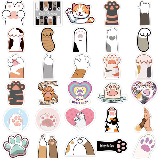 Cartoon Cat Paw Sticker