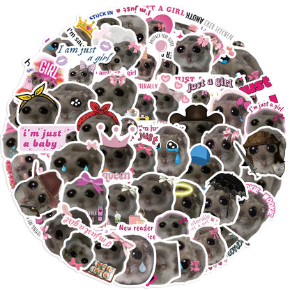 Sad Hamster Pattern Sticker