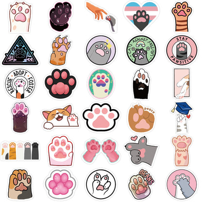 Cartoon Cat Paw Sticker