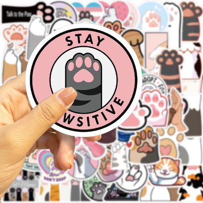 Cartoon Cat Paw Sticker