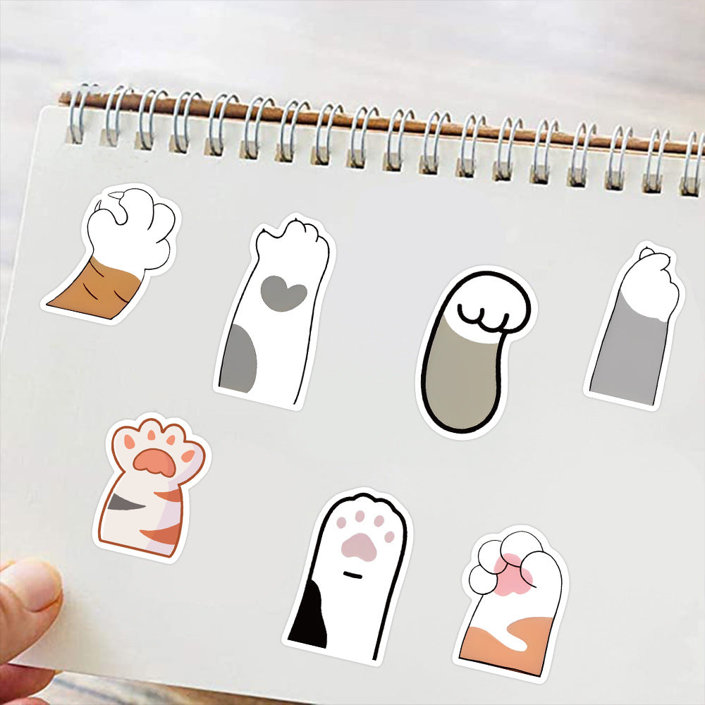 Cartoon Cat Paw Sticker