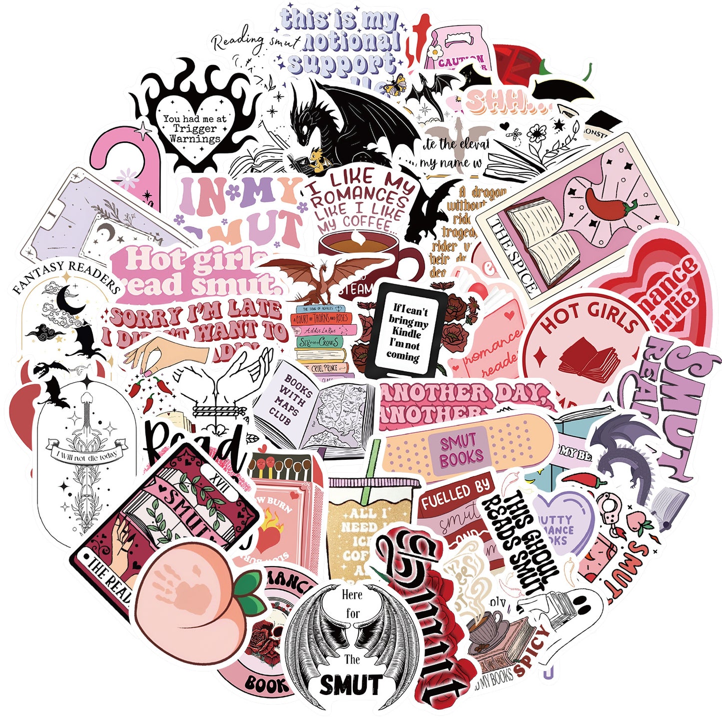 Bookish Reading Doodle Sticker