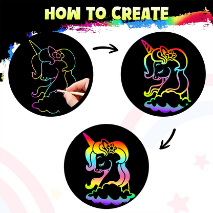 Scratch Paper-Colorful Colors (100PCS)