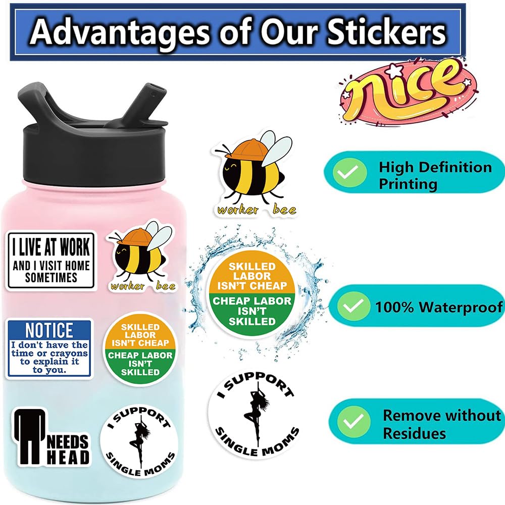 Funny Hard Hat Stickers