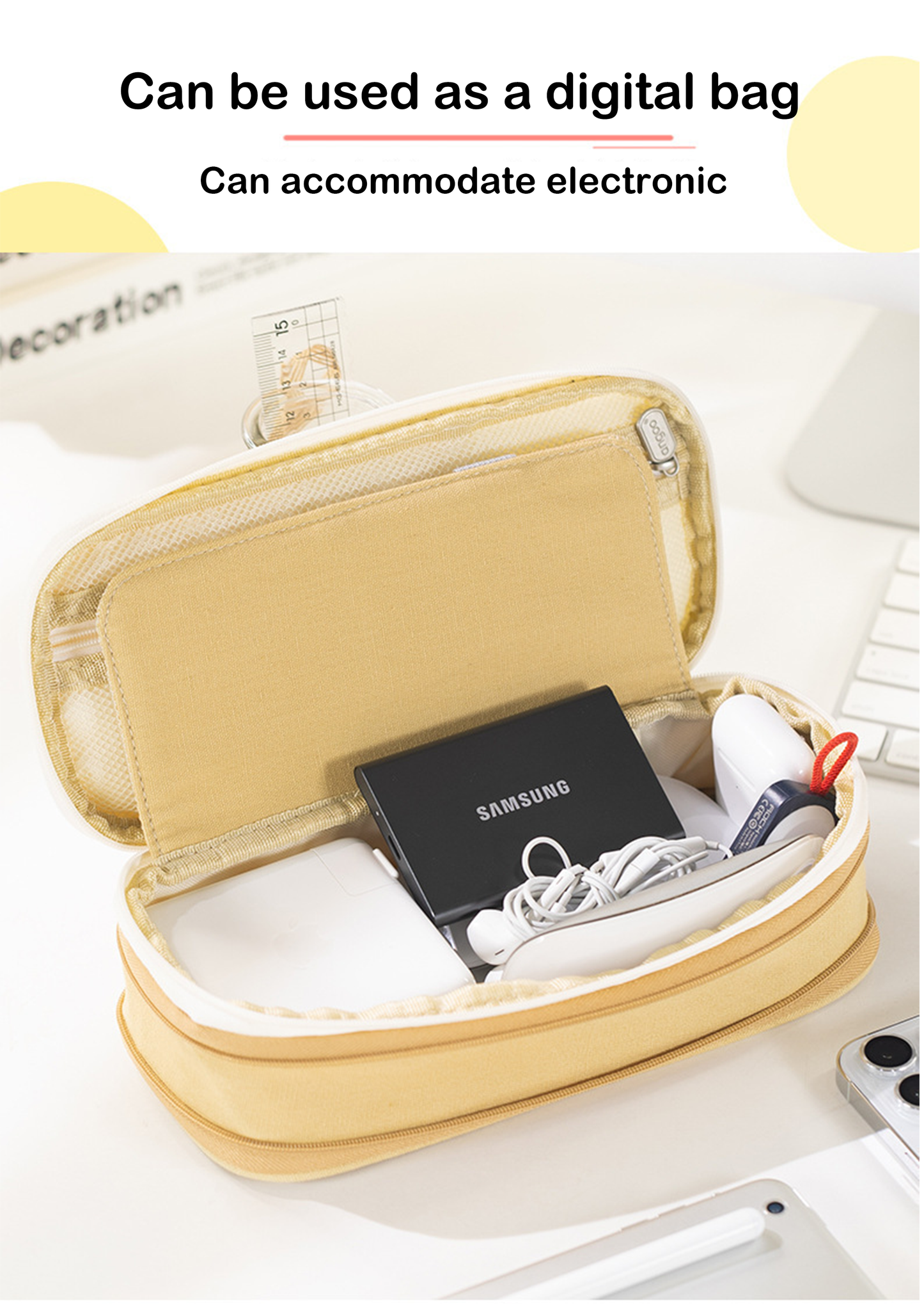 Cute simple pencil case (blue)