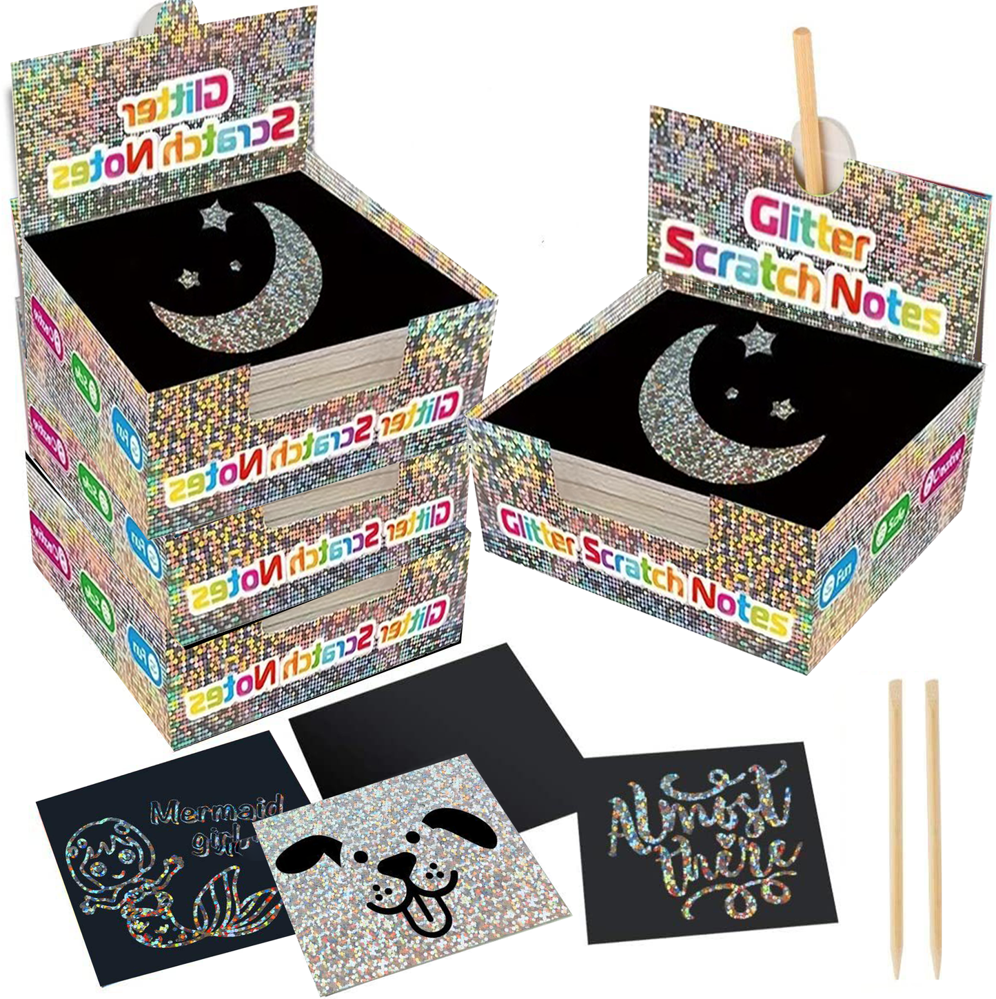 Scratch Paper-Silver Laser (100PCS)
