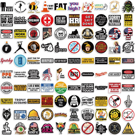 Funny Hard Hat Stickers