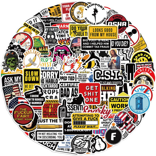 Funny Hard Hat Stickers
