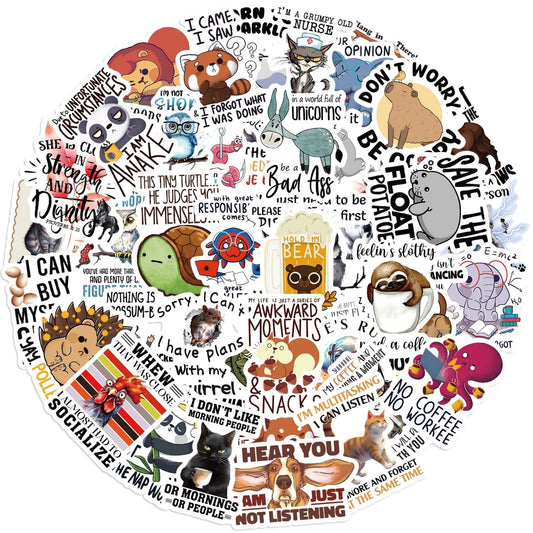 Animal Slogans Sticker