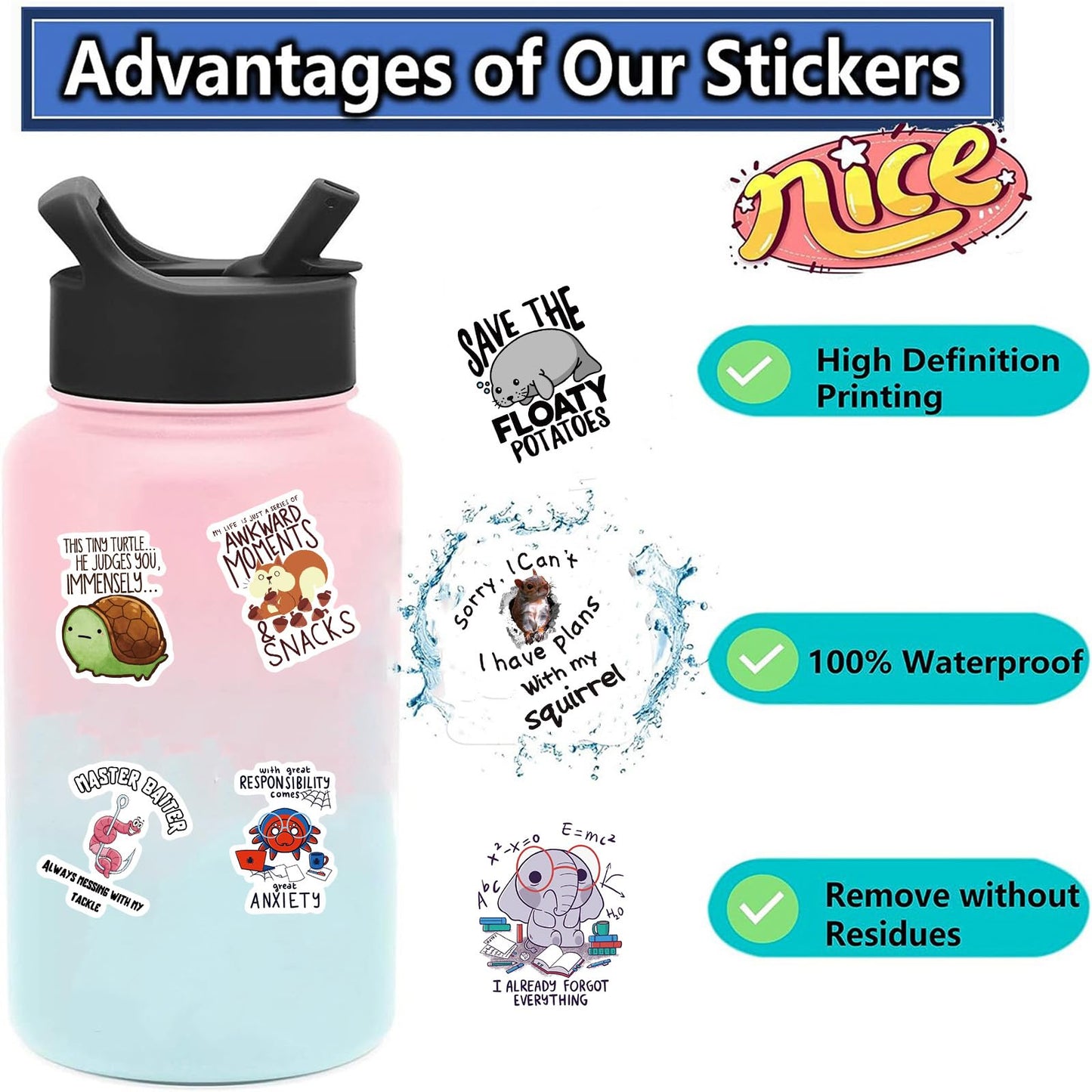 Animal Slogans Sticker