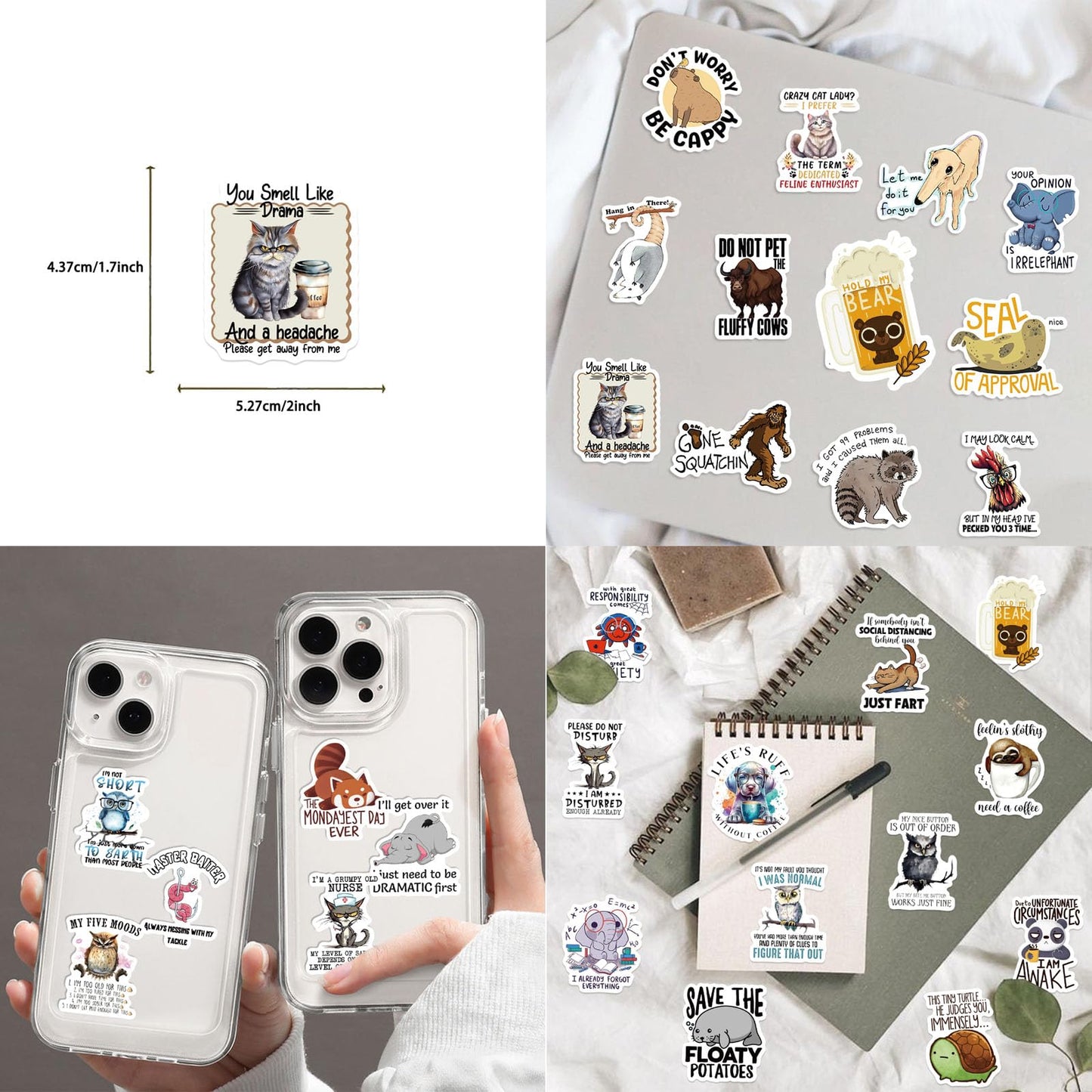 Animal Slogans Sticker