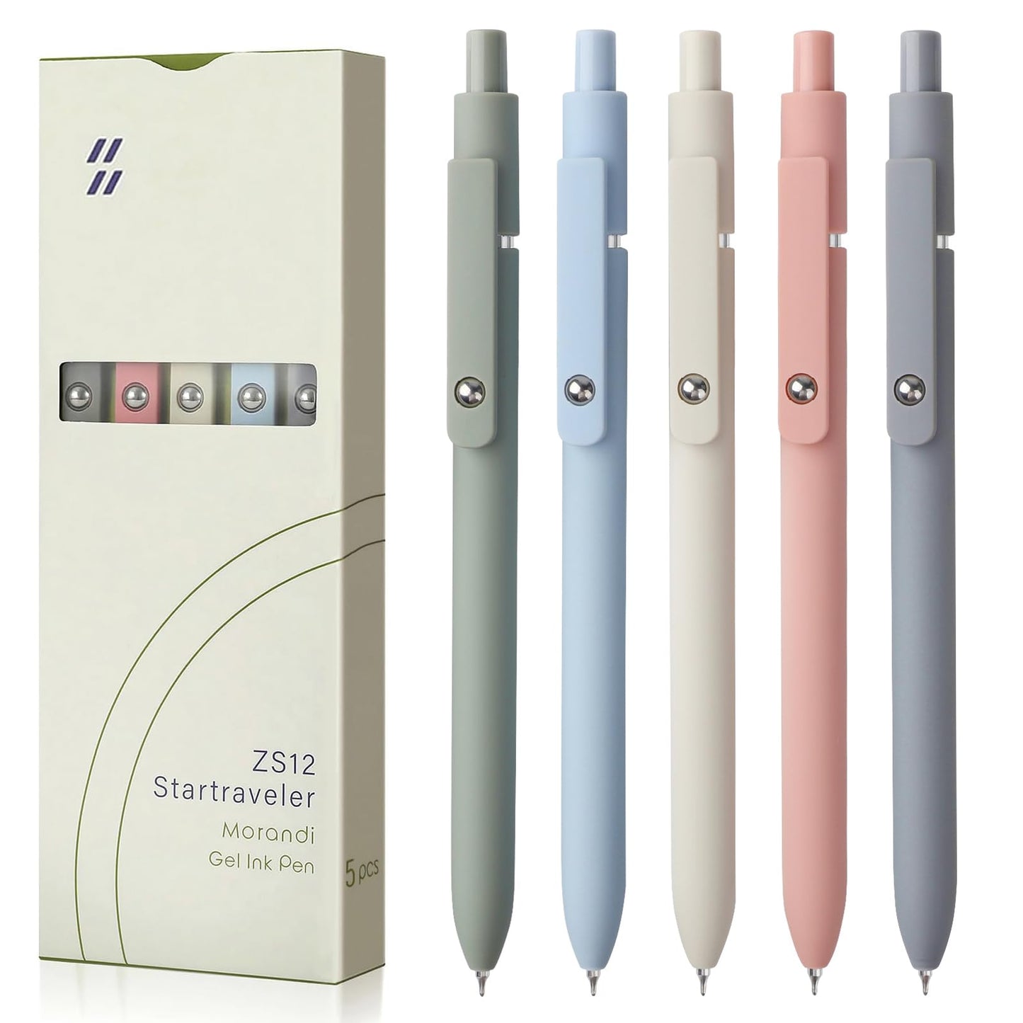 5-piece Morandi color gel pen set