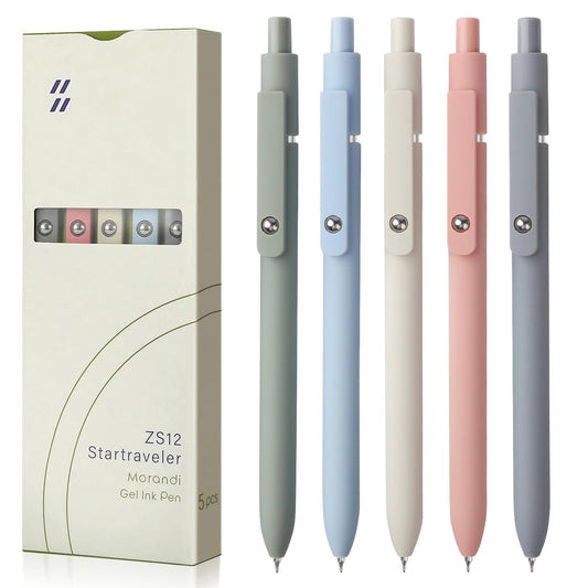 5-piece Morandi color gel pen set