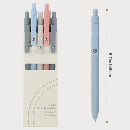 5-piece Morandi color gel pen set