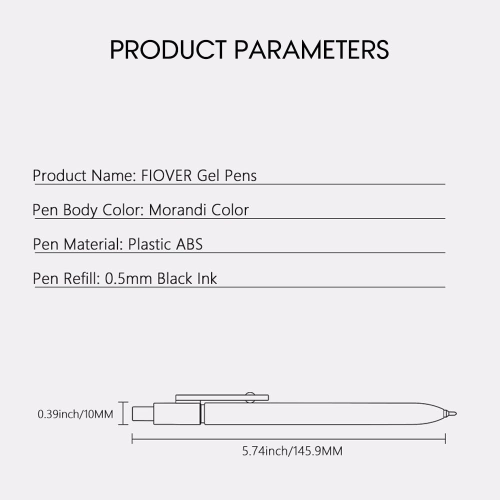 5-piece Morandi color gel pen set