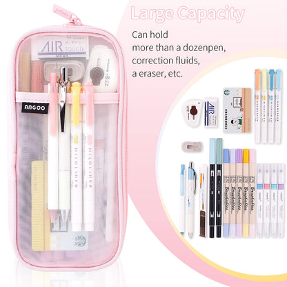 Transparent visual pencil case (pink)