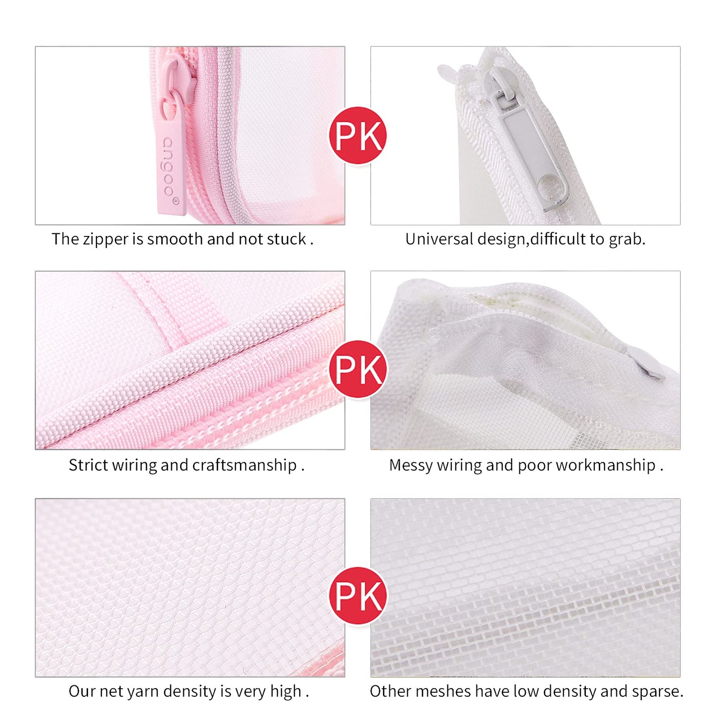 Transparent visual pencil case (pink)