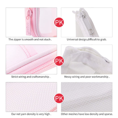Transparent visual pencil case (pink)