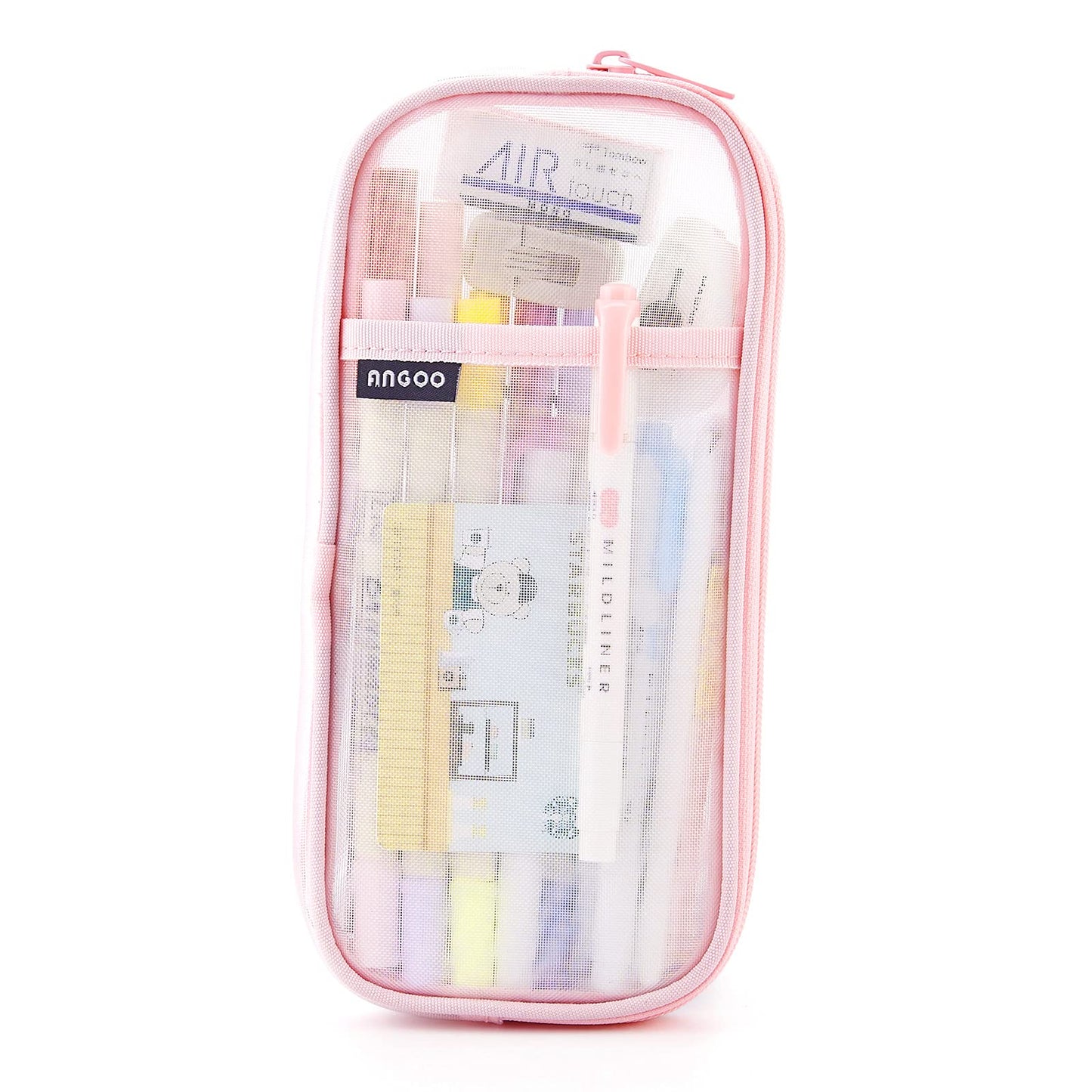 Transparent visual pencil case (pink)