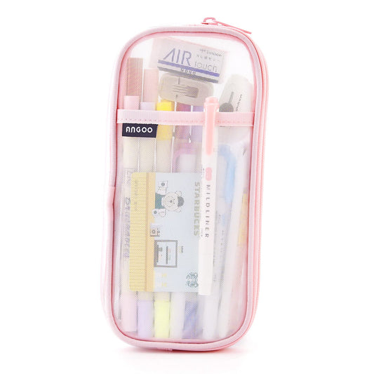 Transparent visual pencil case (pink)