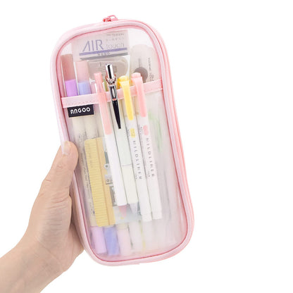 Transparent visual pencil case (pink)